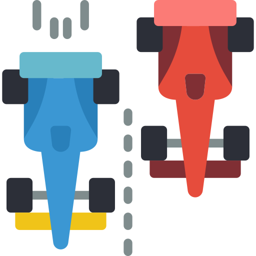F1 car scroll progress indicator